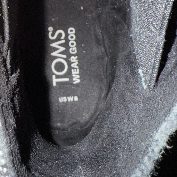 NEW TOMS CLARE BOOTS Flannel Plaid Ankle Booties Black Gray Sz 8 - Picture 12 of 12
